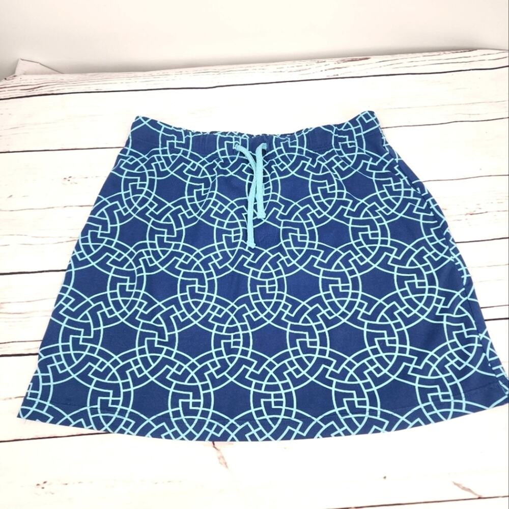 Title Nine Nylon Spandex Drawstring Waist Skirt Nylon Spandex Geometric S